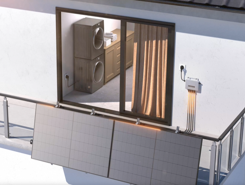 Kit solar de balcón autoinstalable